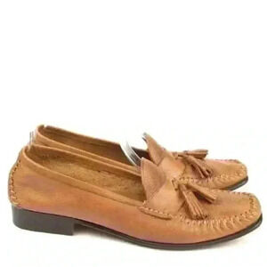 Cole Haan flats 7.5 tan Italian leather loafers